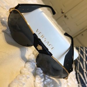 Versace Sunglasses Black and Gold